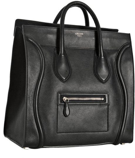 celine black leather medium shopper tote|Celine handbags.